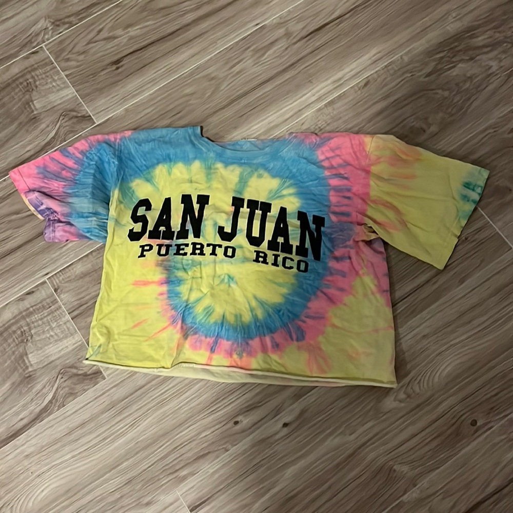 Tie dye San Juan cropped shirt